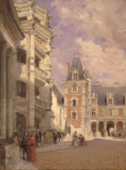Colin Campbell Cooper Stairway of Francis I at Blois Norge oil painting art